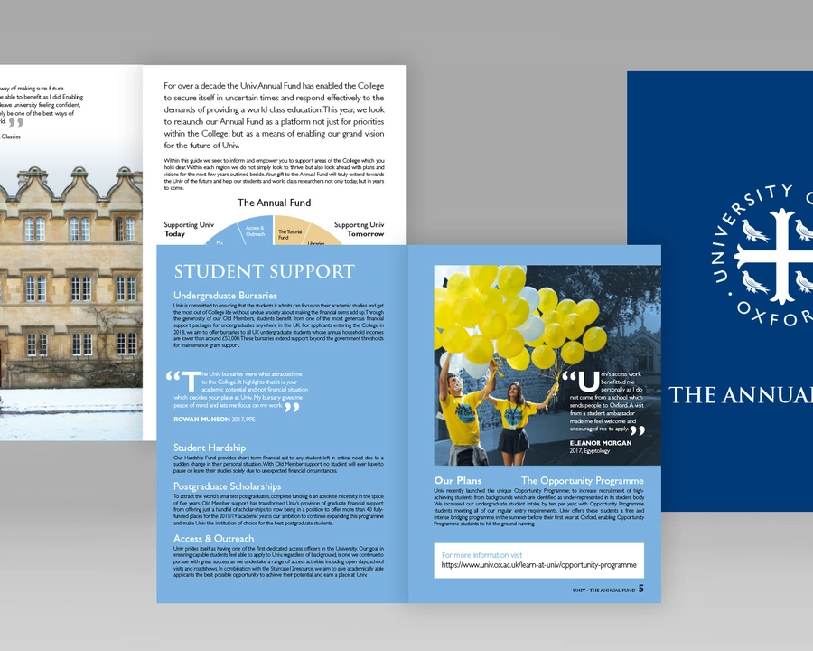 University College Oxford Leaflet Small