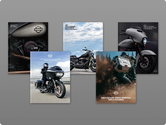 Harley Davidson brochure covers