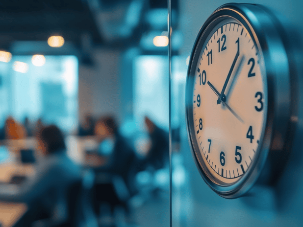 a clock on a wall