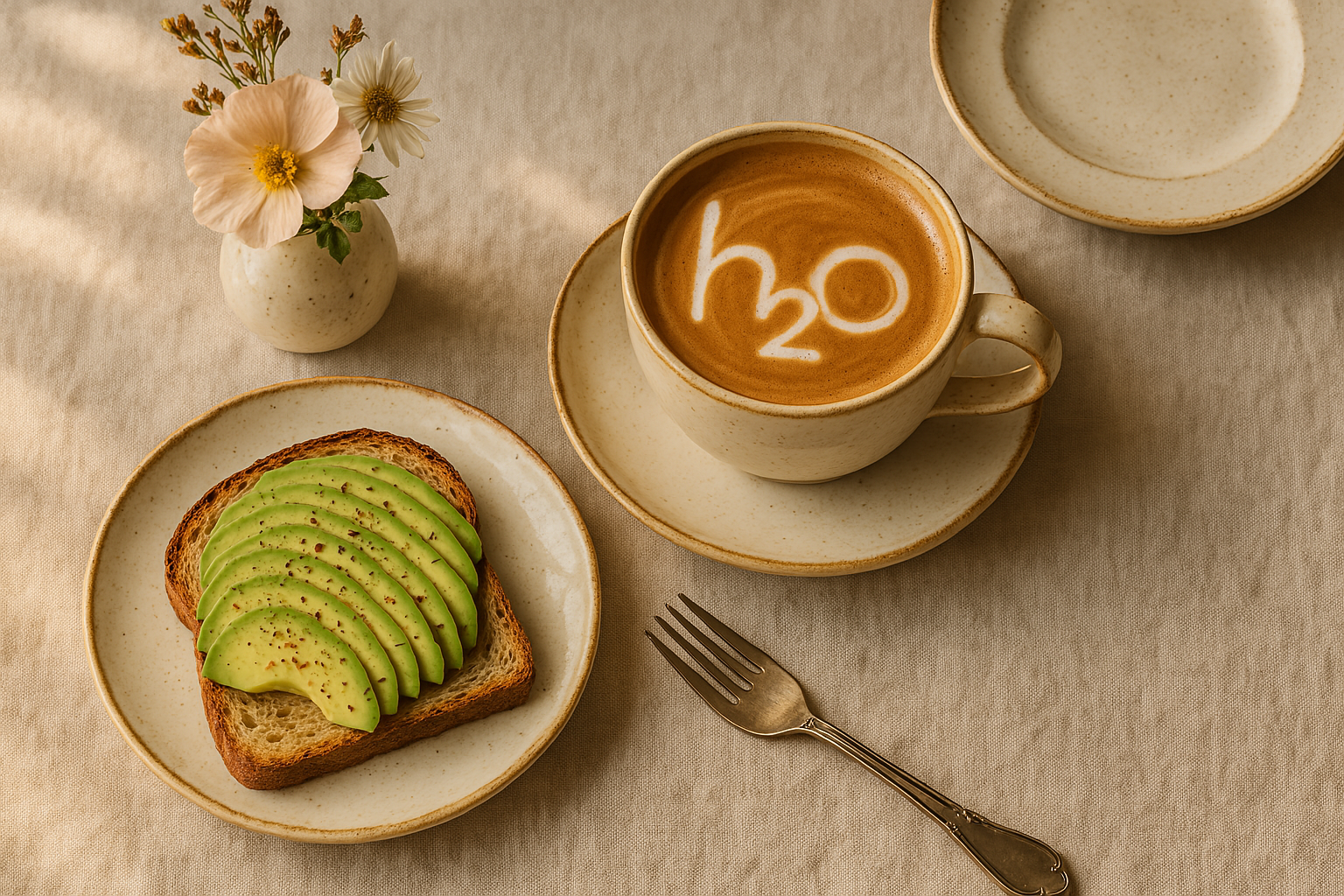 Sora AI prompt - Breakfast with Latte Art