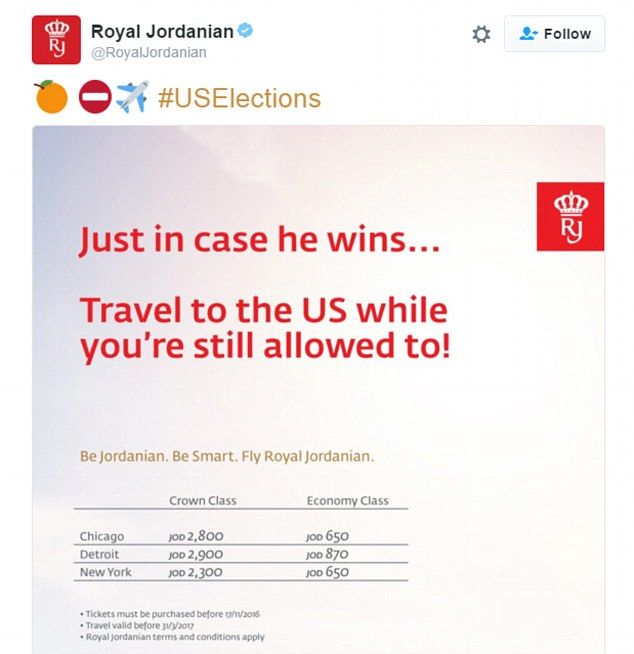 Royal Jordanian Tweet
