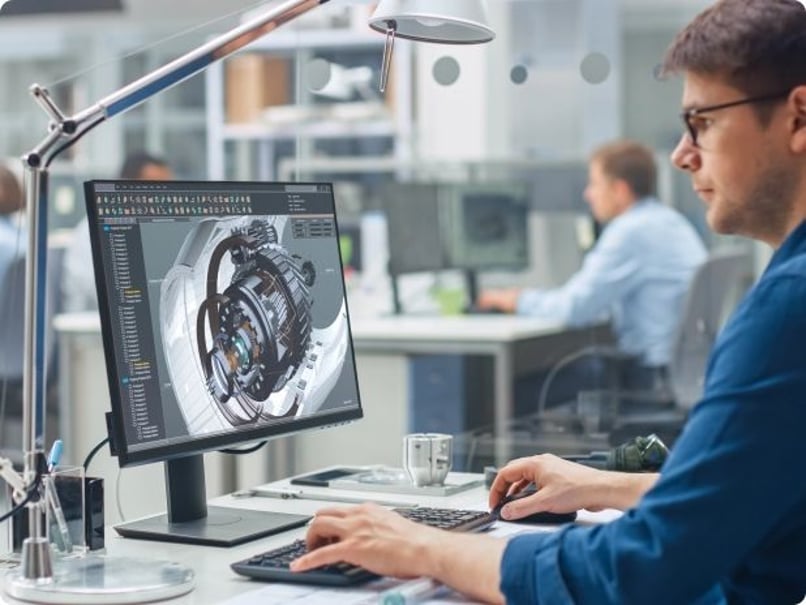 Man working in a modern office