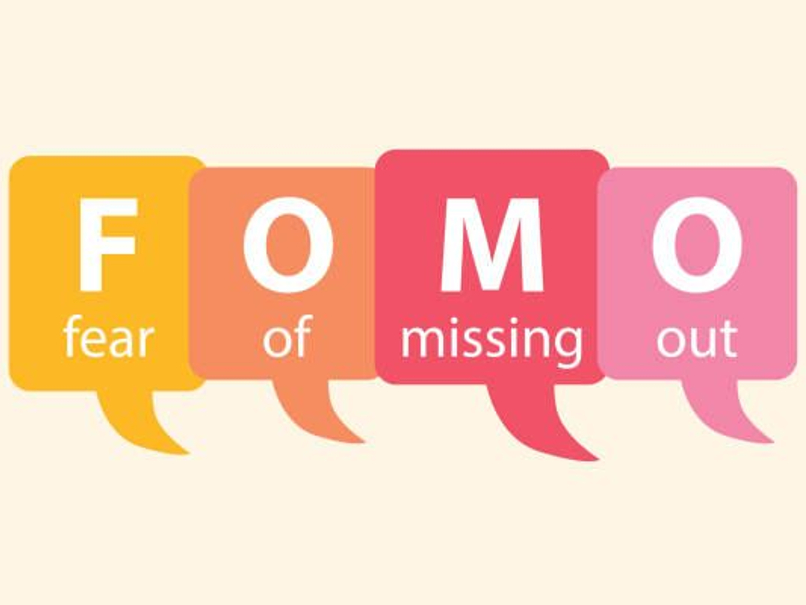 FOMO - Fear Of Missing Out graphic