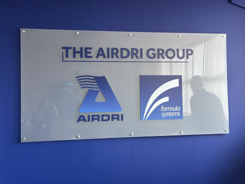 Airdri sign install with their branding