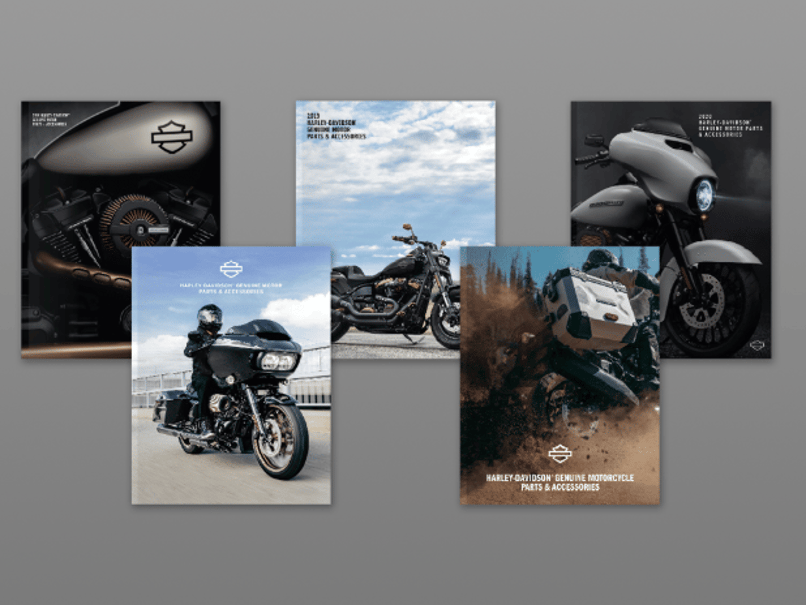 Harley Davidson brochure covers