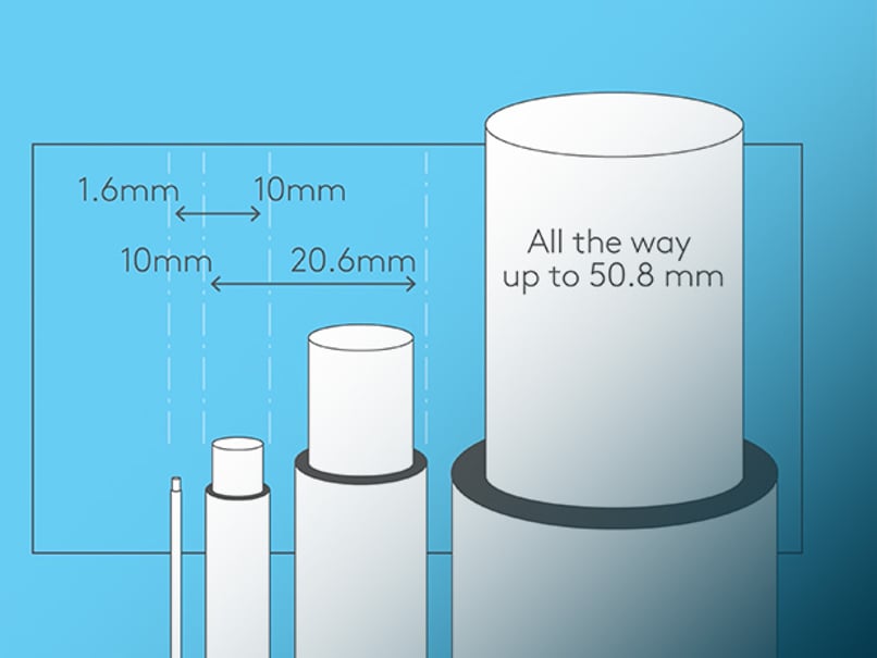 An image showing dimensions of different screw options