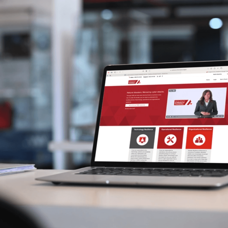 Sungard Website on laptop