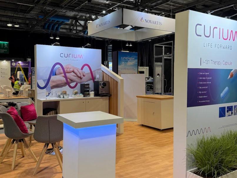 Image of the stand design, showing the coffee area