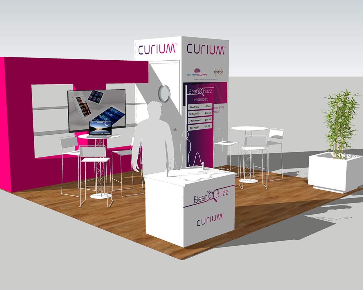 Curium stand design on 3D software