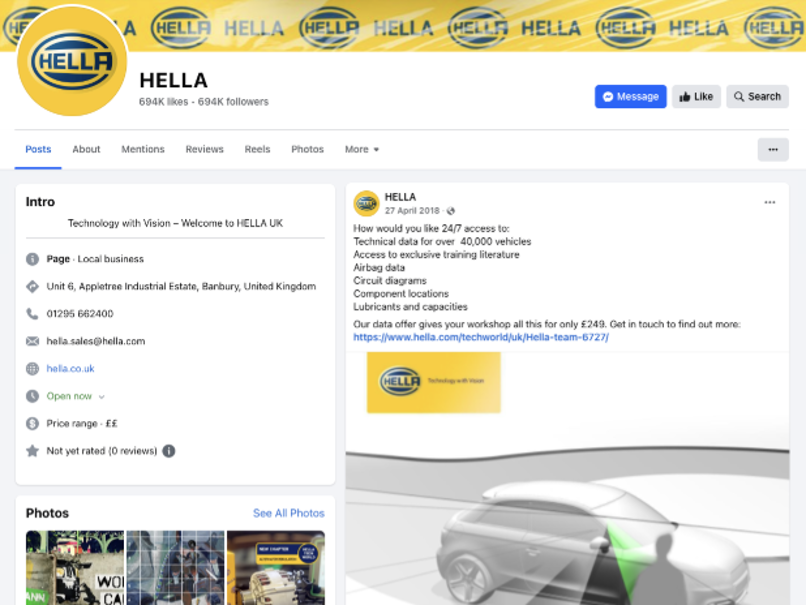 Hella Facbook profile
